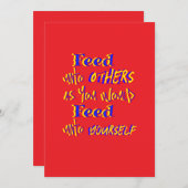 Voeden voor anderen kaart (Voorkant / Achterkant)