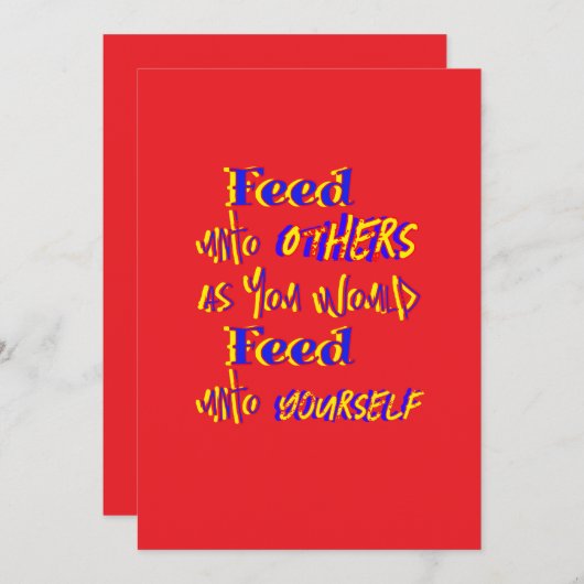 Voeden voor anderen kaart (Voorkant / Achterkant)