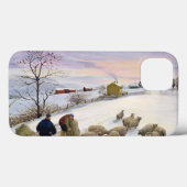 Voederschapen in de winter Case-Mate iPhone case (Achterkant (horizontaal))