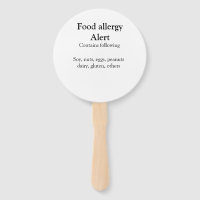 Voeding allergie Alarm voeg tekst toe voedselitems