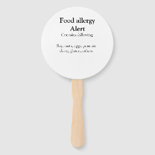 Voeding allergie Alarm voeg tekst toe voedselitems Handwaaier