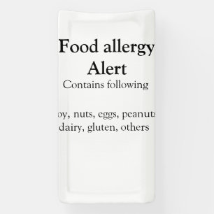 Voeding allergie Alarm voeg tekst toe voedselitems Spandoek