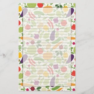 Voeding op een witte achtergrond briefpapier