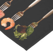 Voeding op Forks Black Table Runner Korte Tafelloper (Hoek)