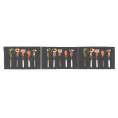 Voeding op Forks Black Table Runner Korte Tafelloper (Horizontaal)