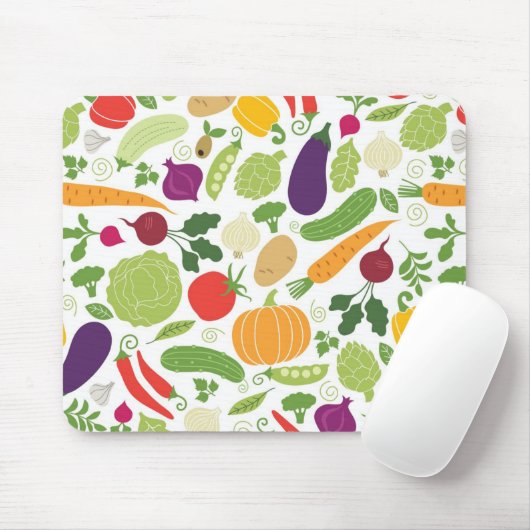 Voeding op witte achtergrond muismat (Met muis)