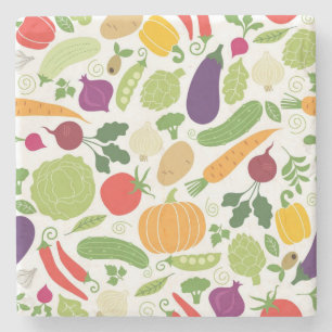 Voeding op witte achtergrond stenen onderzetter