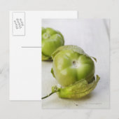 Voeding, voedsel en Drink, Tomatillo, fruit, Mexic Briefkaart (Voorkant / Achterkant)