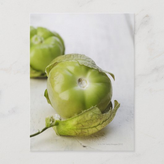 Voeding, voedsel en Drink, Tomatillo, fruit, Mexic Briefkaart (Voorkant)