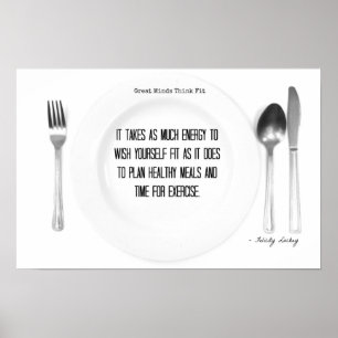 Voeding voor gedachte: Fitness Motivation! Poster