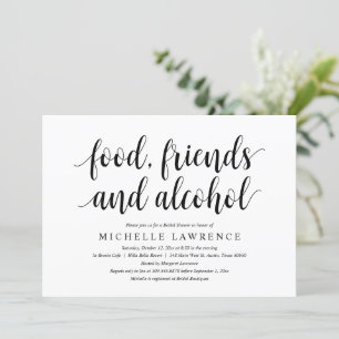 Voeding, vrienden en alcohol, modern Vrijgezellenf Kaart