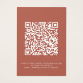 Voedingsallergie Calorie-informatie QR-code-Kaart Visitekaartje (Achterkant)