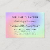 Voedingscatering Diensten Visitekaartje (Achterkant)