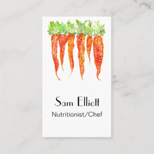 Voedingsdeskundige, chef-kok, catering, diëtist visitekaartje