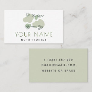 Voedingsdeskundige Diëtist Getrokken Groenten Camo Visitekaartje