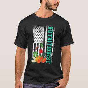 Voedingsdeskundige Us Vlag Diëtist Voeding Diëtist T-shirt