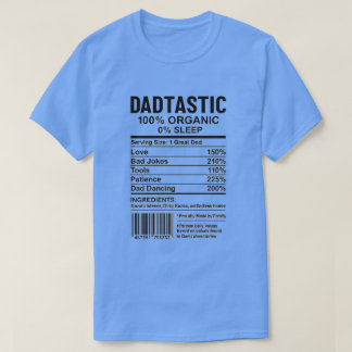 Voedingsetiket parodie met barcodes, ingrediënten t-shirt