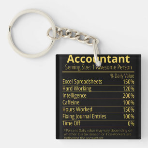 voedingsfactoraccountant, voedingsfacetten sleutelhanger