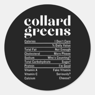 Voedingsfeiten Boerenkool Thanksgiving Voedsel C Ronde Sticker