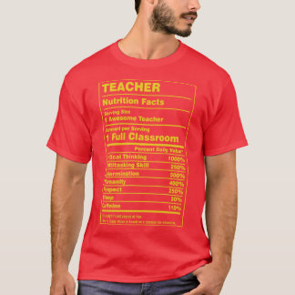 Voedingsfeiten Leraar T-shirt