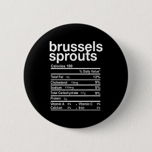 Voedingsfeiten over spruitjes Funny Thanksgiving Ronde Button 5,7 Cm