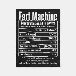 Voedingsfeiten Scheetmachine Vadergrappen Funny Fu Fleece Deken