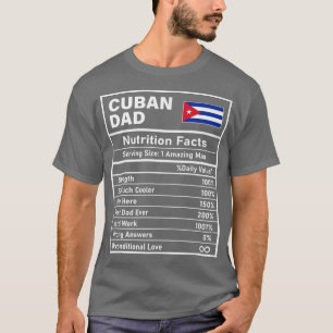 Voedingsfeiten voor Cubaanse papa's Vaderdag Natio T-shirt