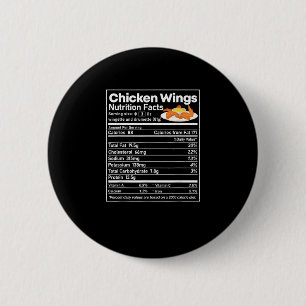 Voedingsfeiten voor kippenvleugels Funny Thanksgiv Ronde Button 5,7 Cm