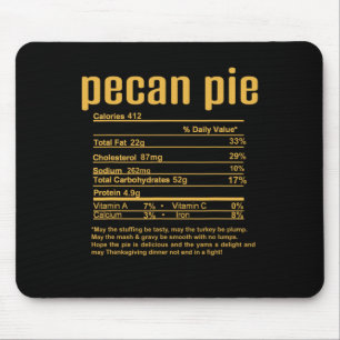 Voedingsfeiten voor Thanksgiving Christmas Pecan P Muismat
