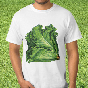  voedingsmiddelen, groene bladsla, groenten t-shirt