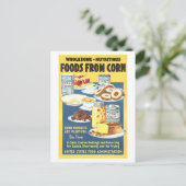 "Voedingsmiddelen uit maïs" Wartime Poster  Briefkaart (Staand voorkant)