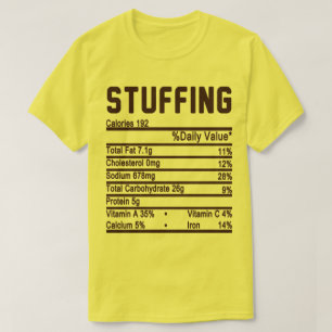 voedingsstofetiket opvullen t-shirt
