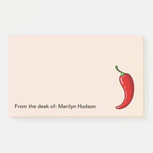 Voedingsthema Chili Pepper Monogram Post-it® Notes (Voorkant)