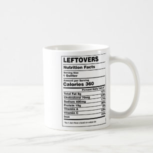 Voedingswaarde Overblijfsels Stopper Grappig Thank Koffiemok