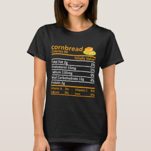 Voedingswaarde Voedsel Thanksgiving Kostuum Kerstb T-shirt