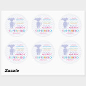 Voedsel Allergie Superhero Meisje Stickers (Vel)