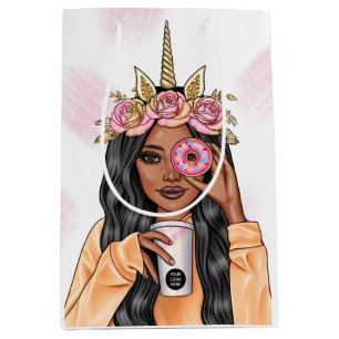 Voedsel Catering Whimsical Eenhoorn Dame Medium Cadeauzakje