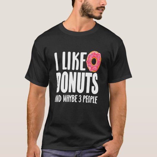 Voedsel Donut Theme Party I houdt van Donuts en mi T-shirt (Voorkant)