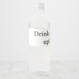 Voedsel- en dranklabelset waterfles etiket