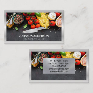 Voedsel en specerijen Chef Knife Culinaire kun Klantenkaartje