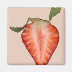 Voedsel - Fruit - Plakje Aardbei Magneet