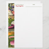 voedsel gepersonaliseerd recept letterhead (Voorkant / Achterkant)