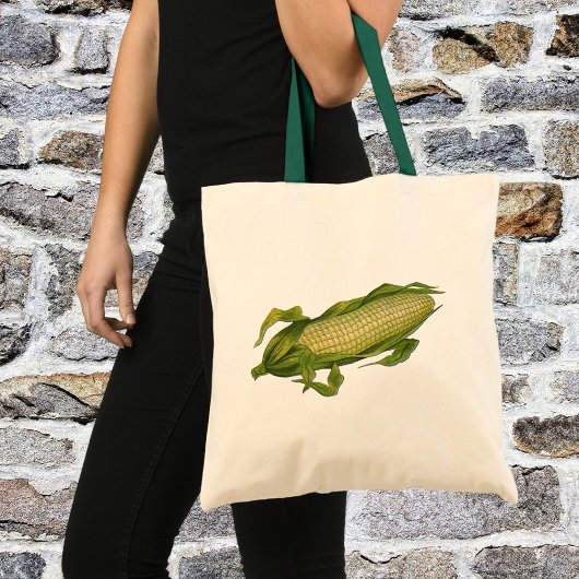 voedsel, gezonde groenten, maïs op de krab tote bag