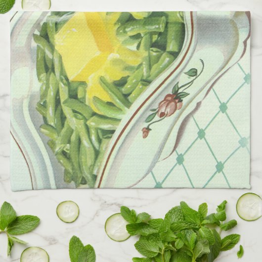  voedsel, groene Bean Casserole met boter Theedoek (Gevouwen)