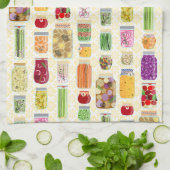 Voedsel inblikken potten - Geel Theedoek (Gevouwen)