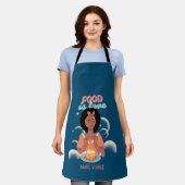 Voedsel is liefde zichtbaar gemaakt schort (Gedragen)