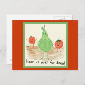 Voedsel kunst voor kinderen briefkaart (Voorkant / Achterkant)