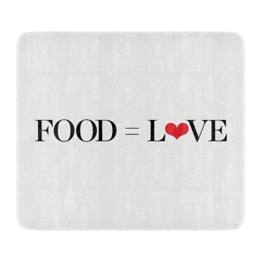 Voedsel = Liefde Snijplank (Voorkant)