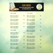 Voedsel Menu Catering Restaurant Bedrijvigheid Raamsticker (Vel 3)