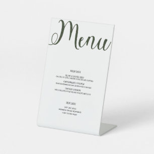 Voedsel Menu Kunstgras Reclamebord Met Voetstuk